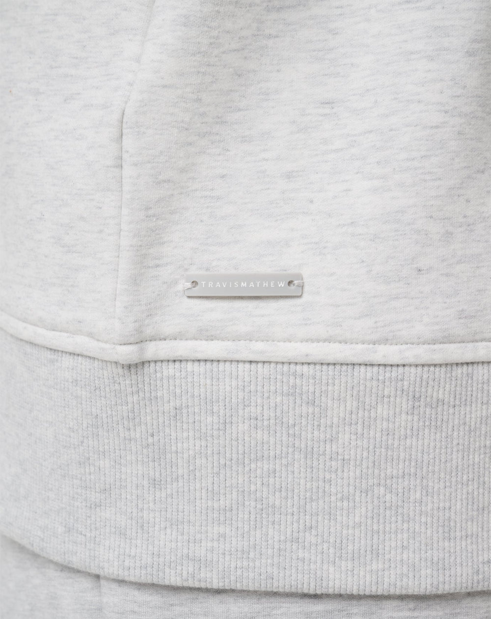 Heather Light Grey Travis Mathew Off Script 2.0 Cloud Full Zip Hoodie