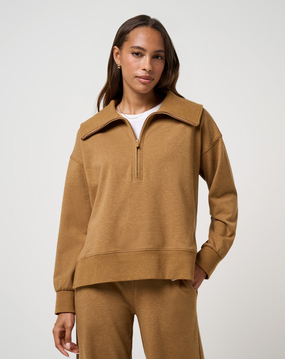 Heather Spice Travis Mathew Save The Day Cloud Half Zip 2.0
