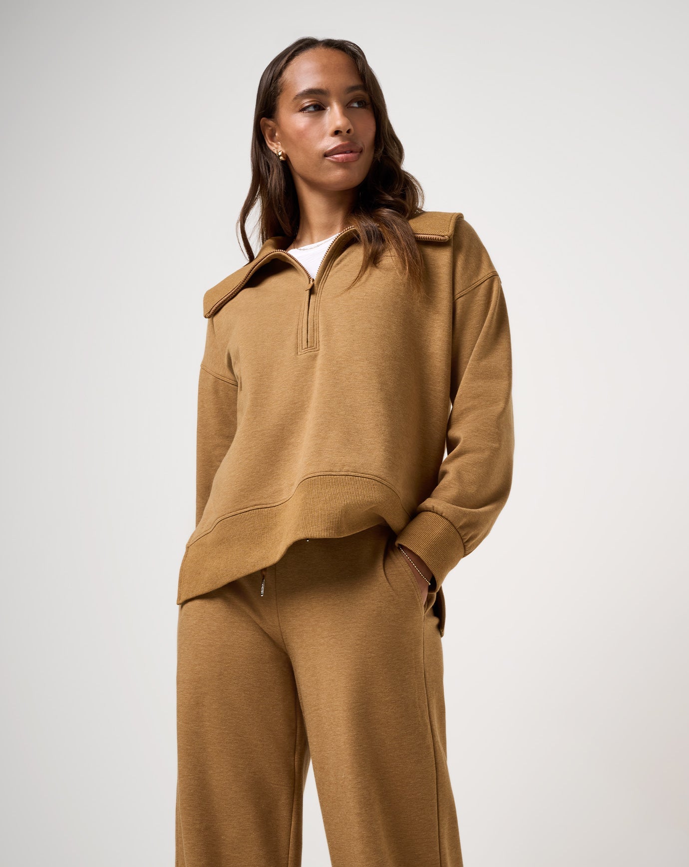 Heather Spice Travis Mathew Save The Day Cloud Half Zip 2.0