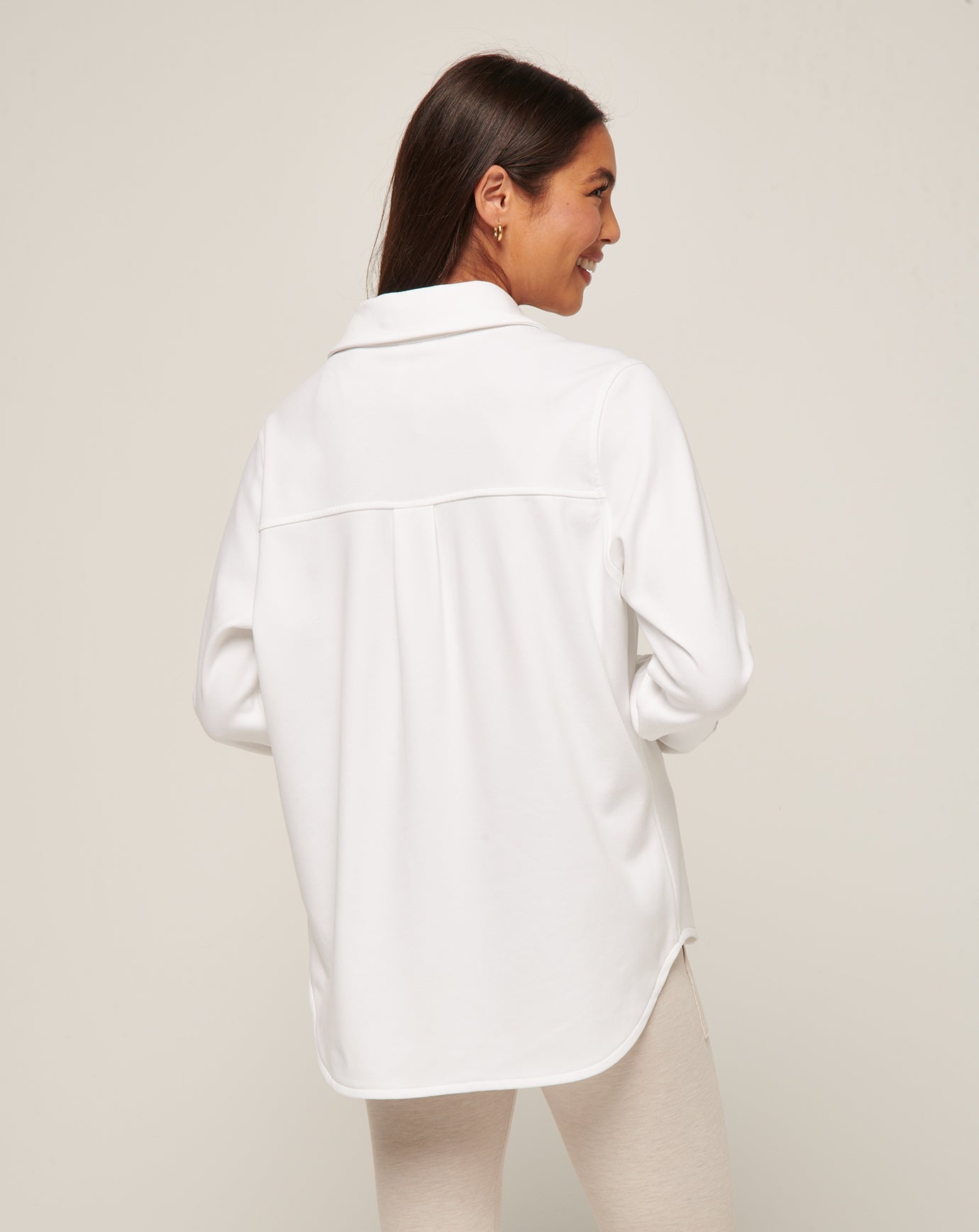 White Travis Mathew Cloud Fleece Shacket