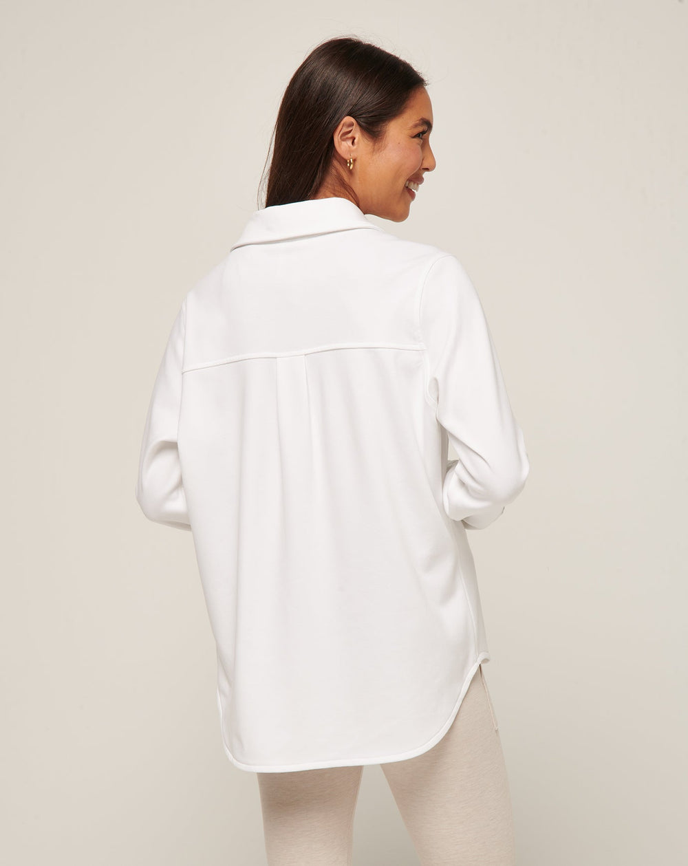 White Travis Mathew Cloud Fleece Shacket