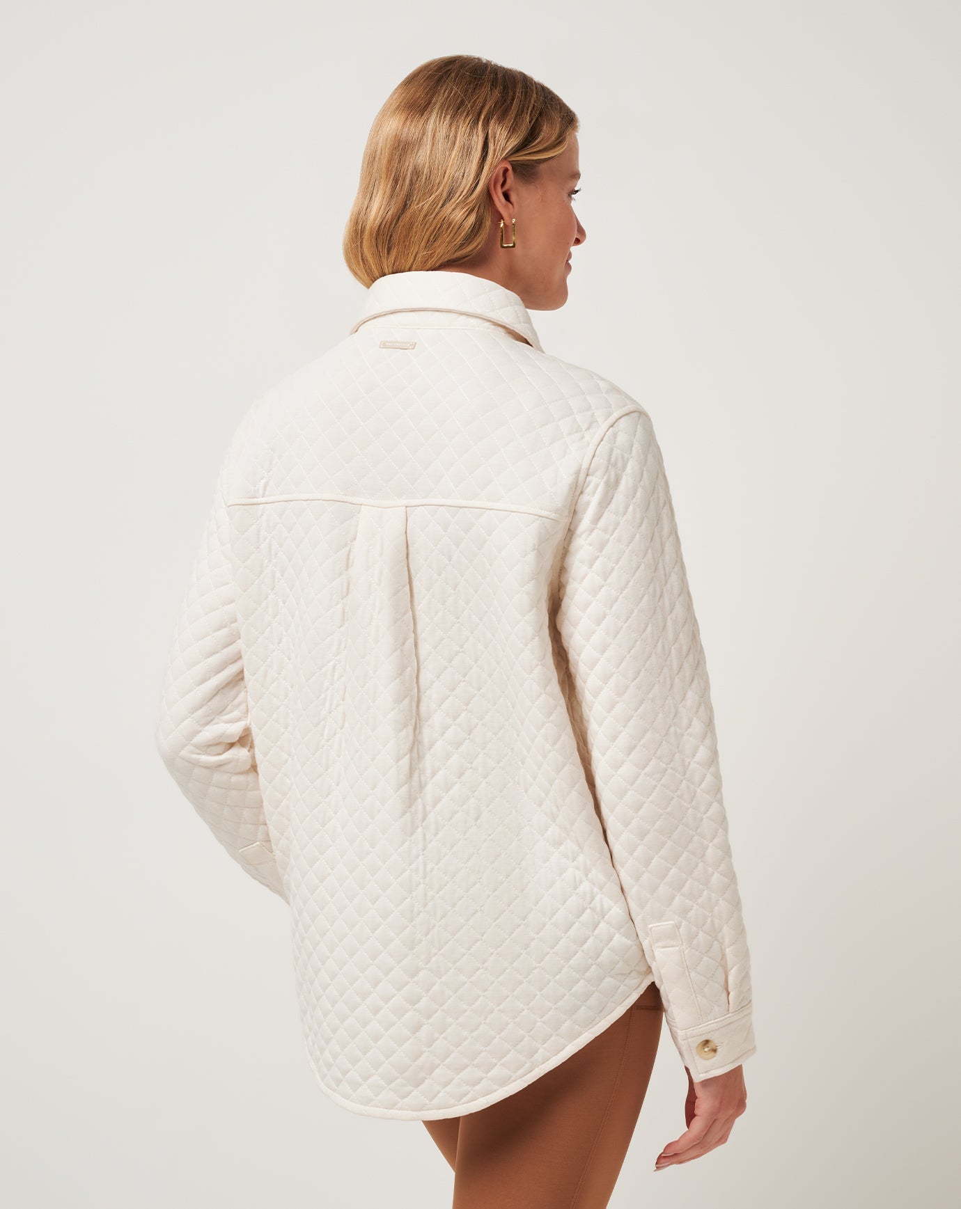 Eggnog Travis Mathew Diamond Quilted Shacket