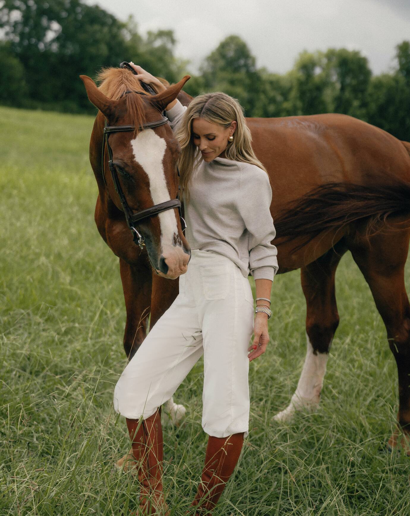 Heather Savannah Tan Travis Mathew Skyloft Soft Funnel Neck