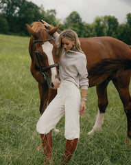 Heather Savannah Tan Travis Mathew Skyloft Soft Funnel Neck