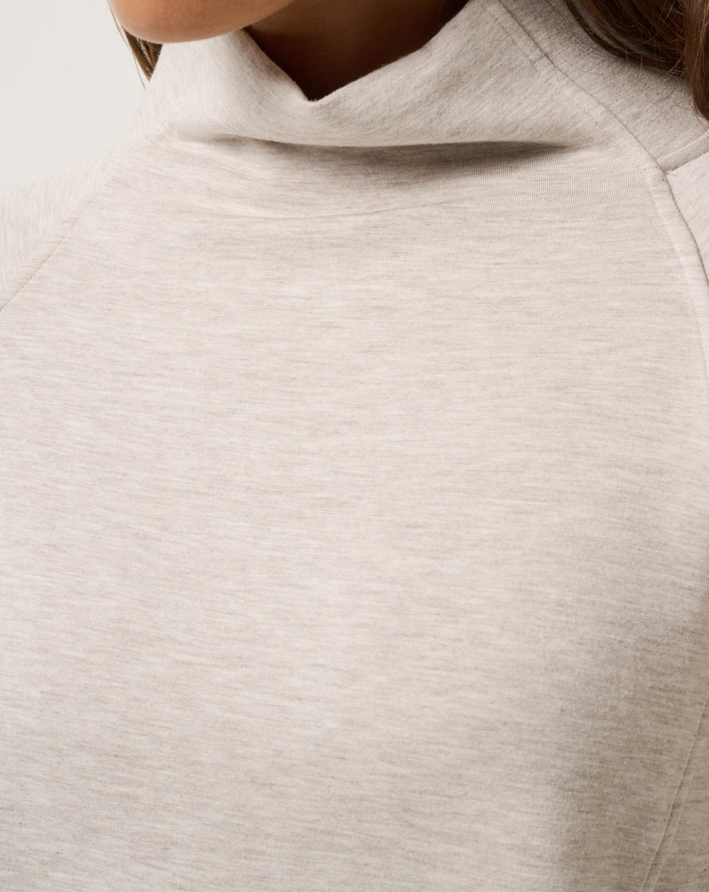 Heather Savannah Tan Travis Mathew Skyloft Soft Funnel Neck