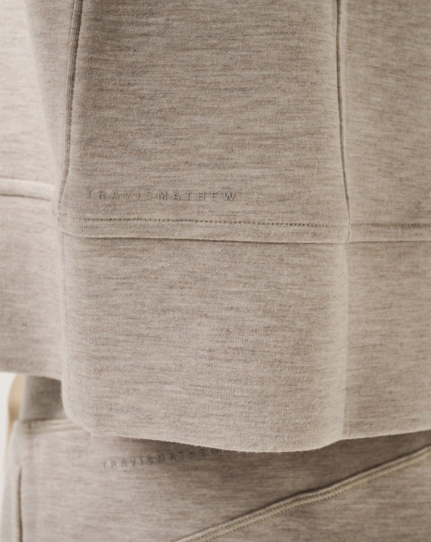 Heather Savannah Tan Travis Mathew Skyloft Soft Funnel Neck