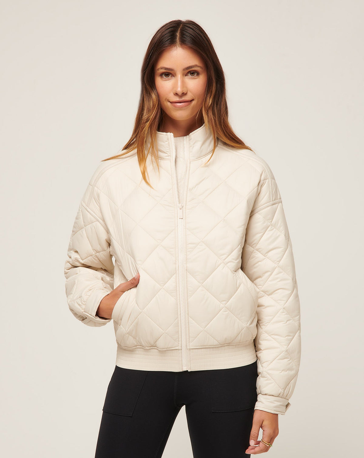 Pumice Stone Travis Mathew Lights At Night Quilted Jacket