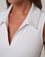 White Travis Mathew Skyloft Light Sleeveless Polo