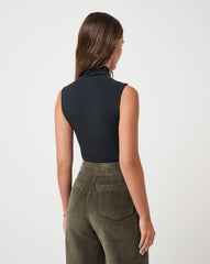 Black Travis Mathew Captivate Mock Neck Top