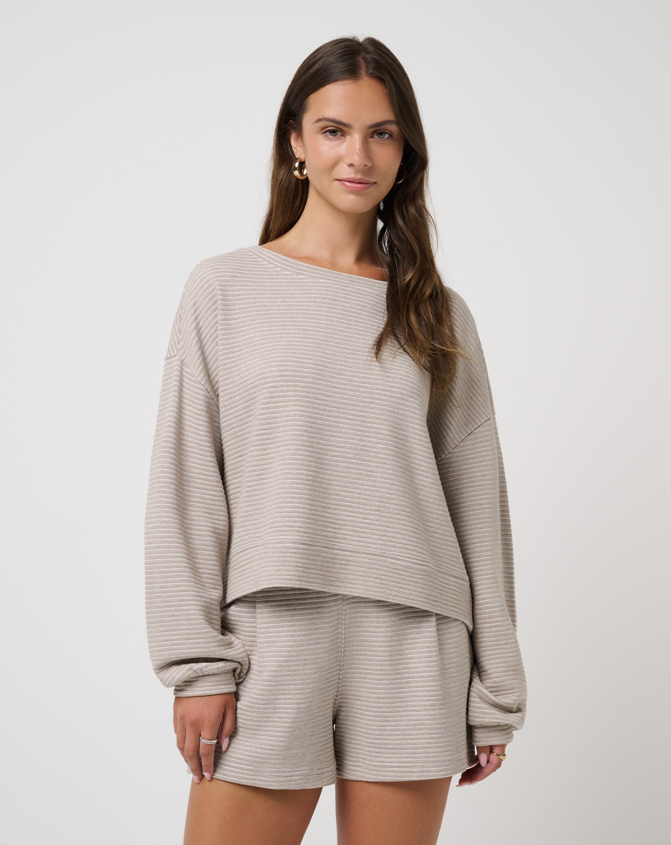 Heather Island Fossil Travis Mathew Coastal Rib Yacht Me Pullover