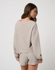Heather Island Fossil Travis Mathew Coastal Rib Yacht Me Pullover