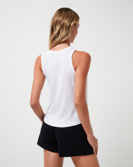 White Travis Mathew Cloud Jersey Tank 2.0