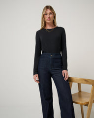 Black Travis Mathew Cloud Long Sleeve Tee