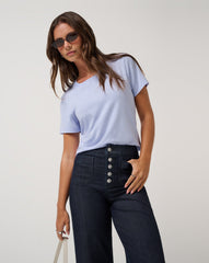 Soft Blue Travis Mathew Cloud Jersey Tee