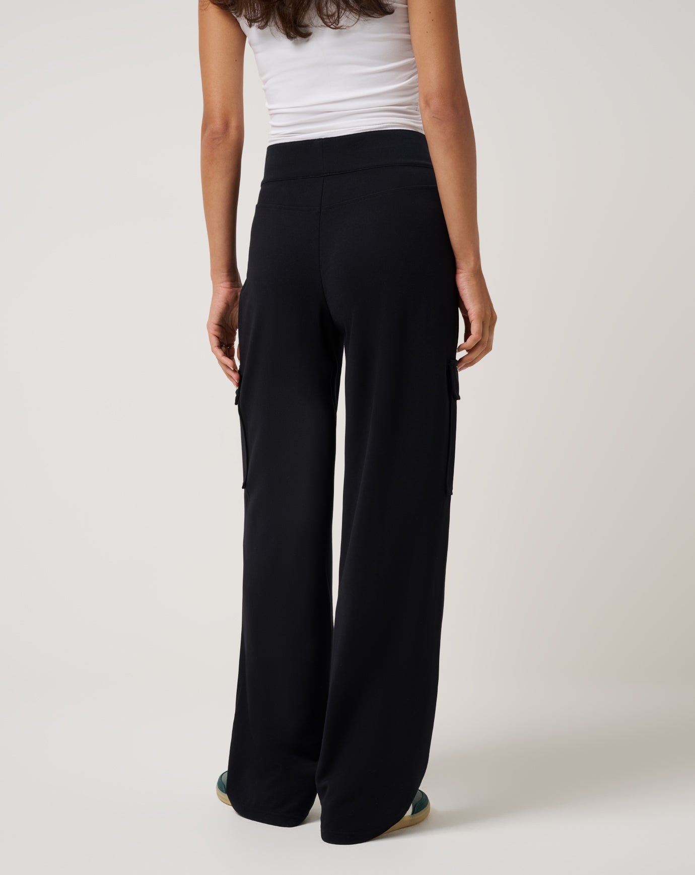 Black Travis Mathew Friday Doubleknit Utility Wide Leg Pant