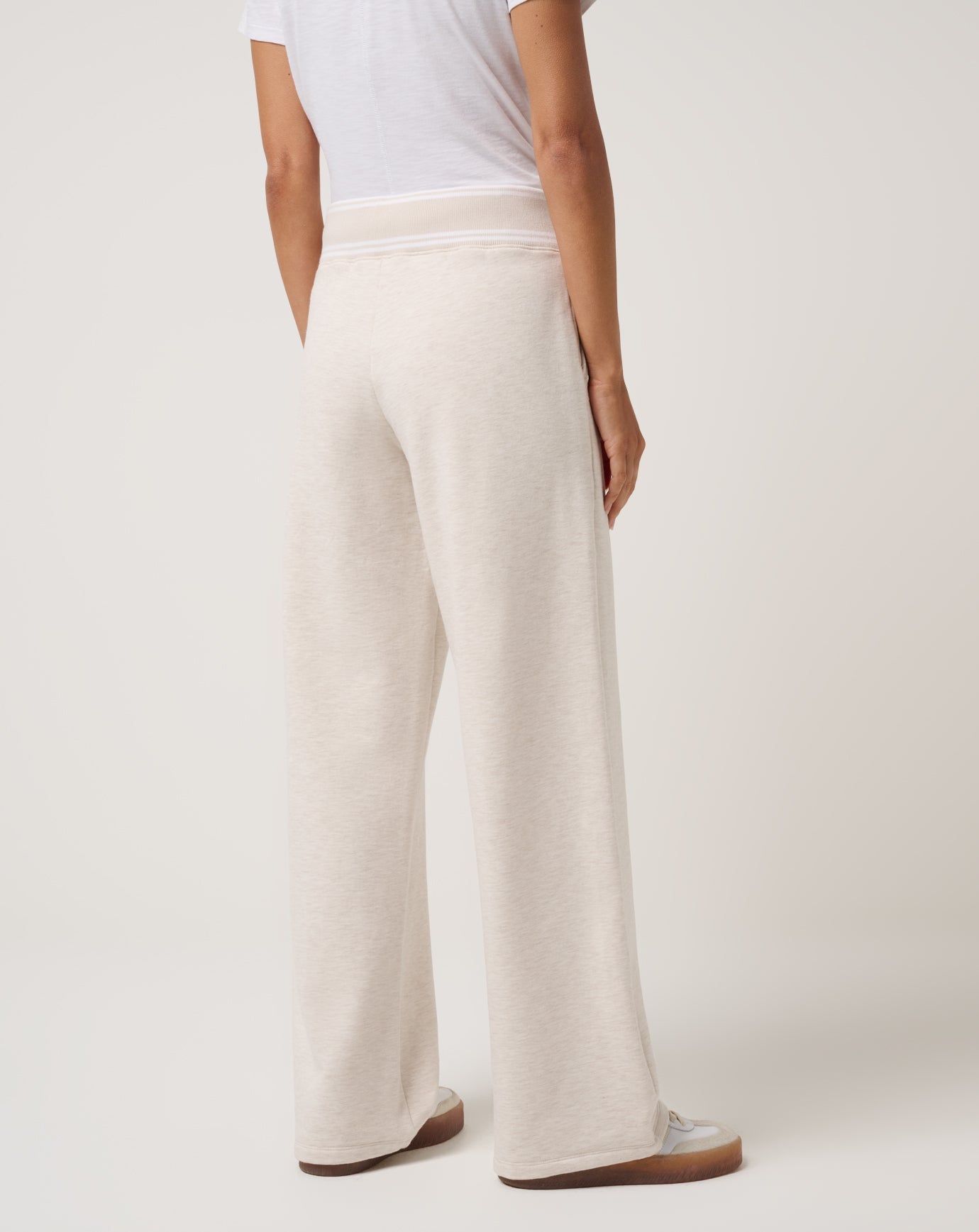 Heather Brazillian Sand Travis Mathew Cloud Fleece Clubside Wide Leg Pant