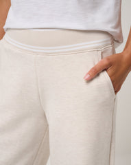 Heather Brazillian Sand Travis Mathew Cloud Fleece Clubside Wide Leg Pant