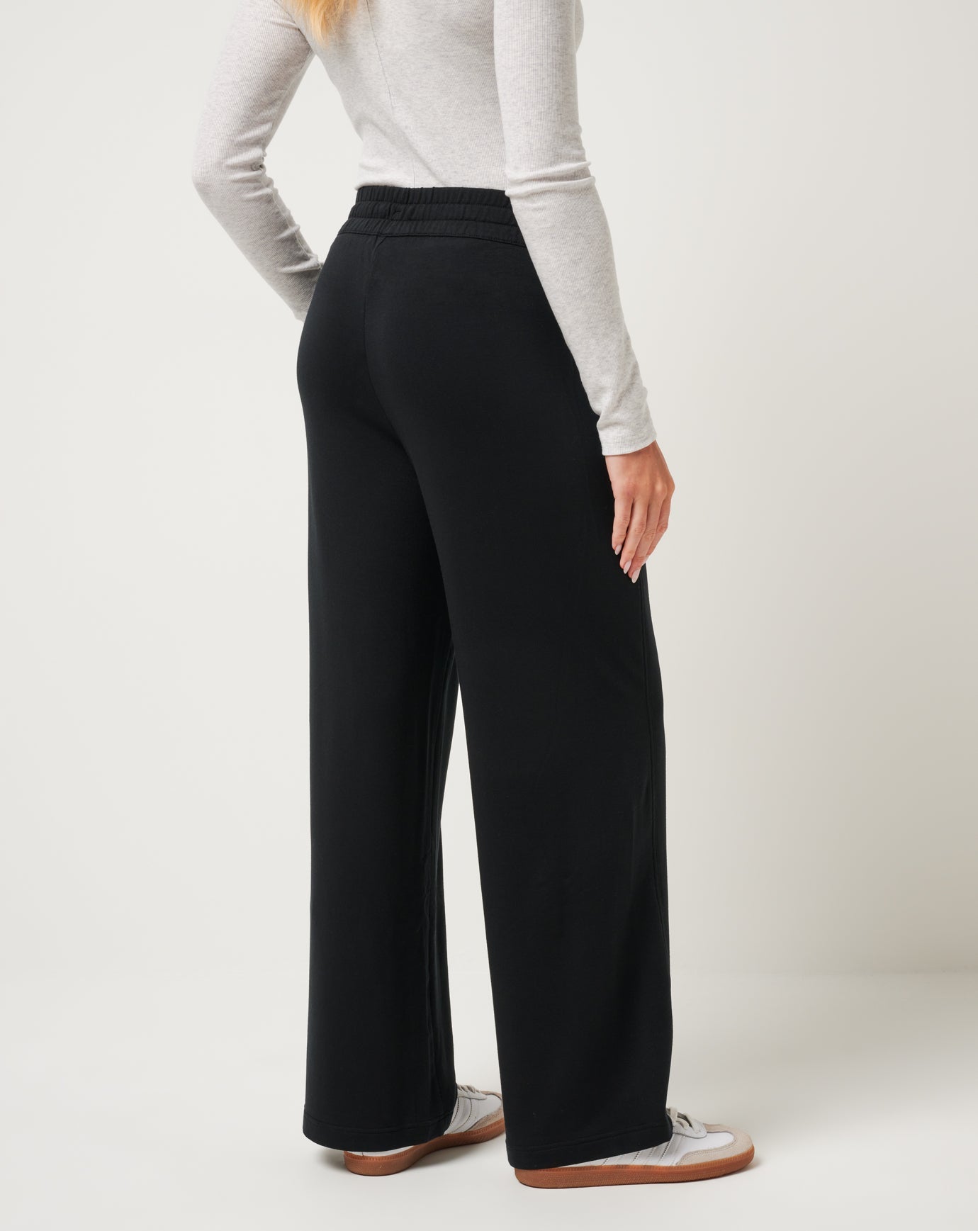 Black Travis Mathew Cloud Terry Wide Leg Pant