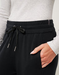 Black Travis Mathew Cloud Terry Wide Leg Pant