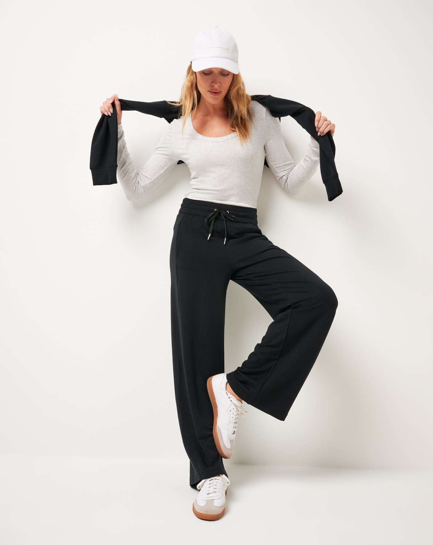 Black Travis Mathew Cloud Terry Wide Leg Pant