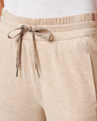 Heather Natural Travis Mathew Cloud Terry Wide Leg Pant