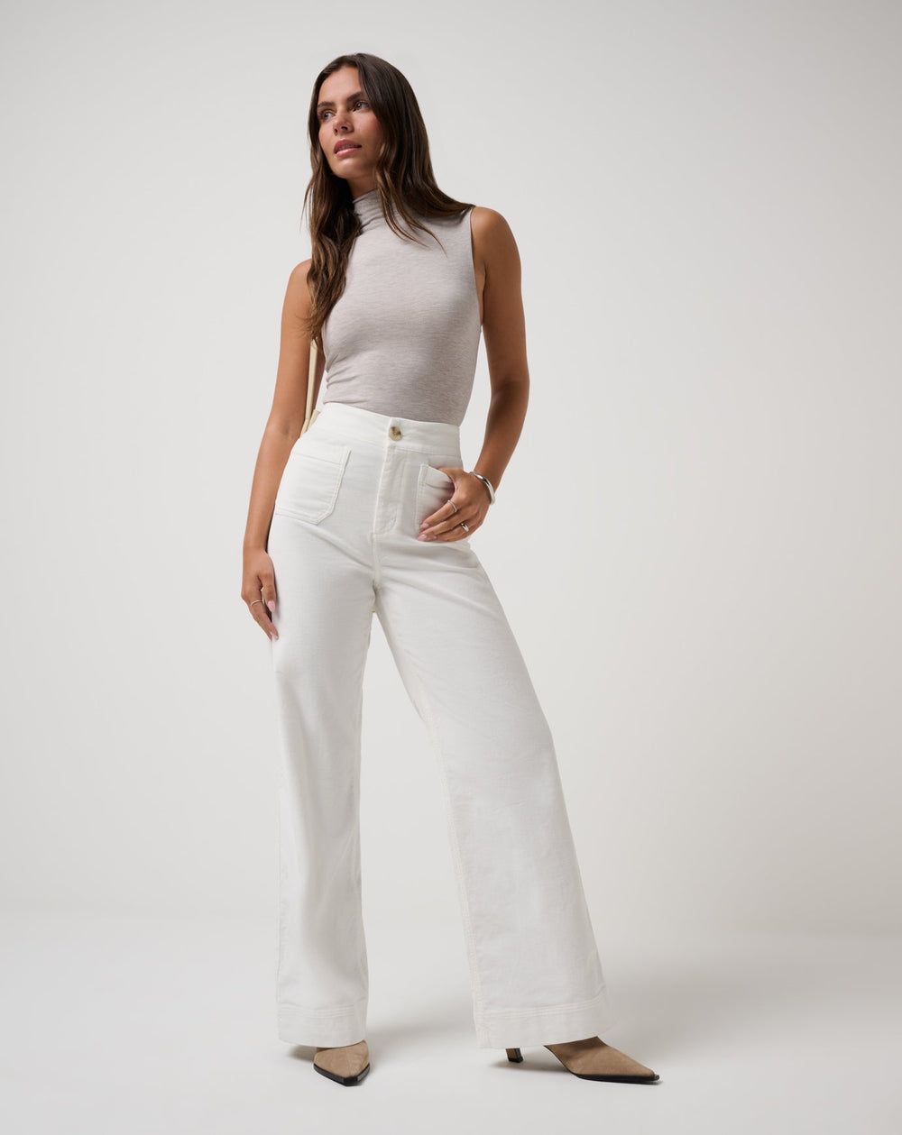 Snow White Travis Mathew Everyday Cord Long Pant