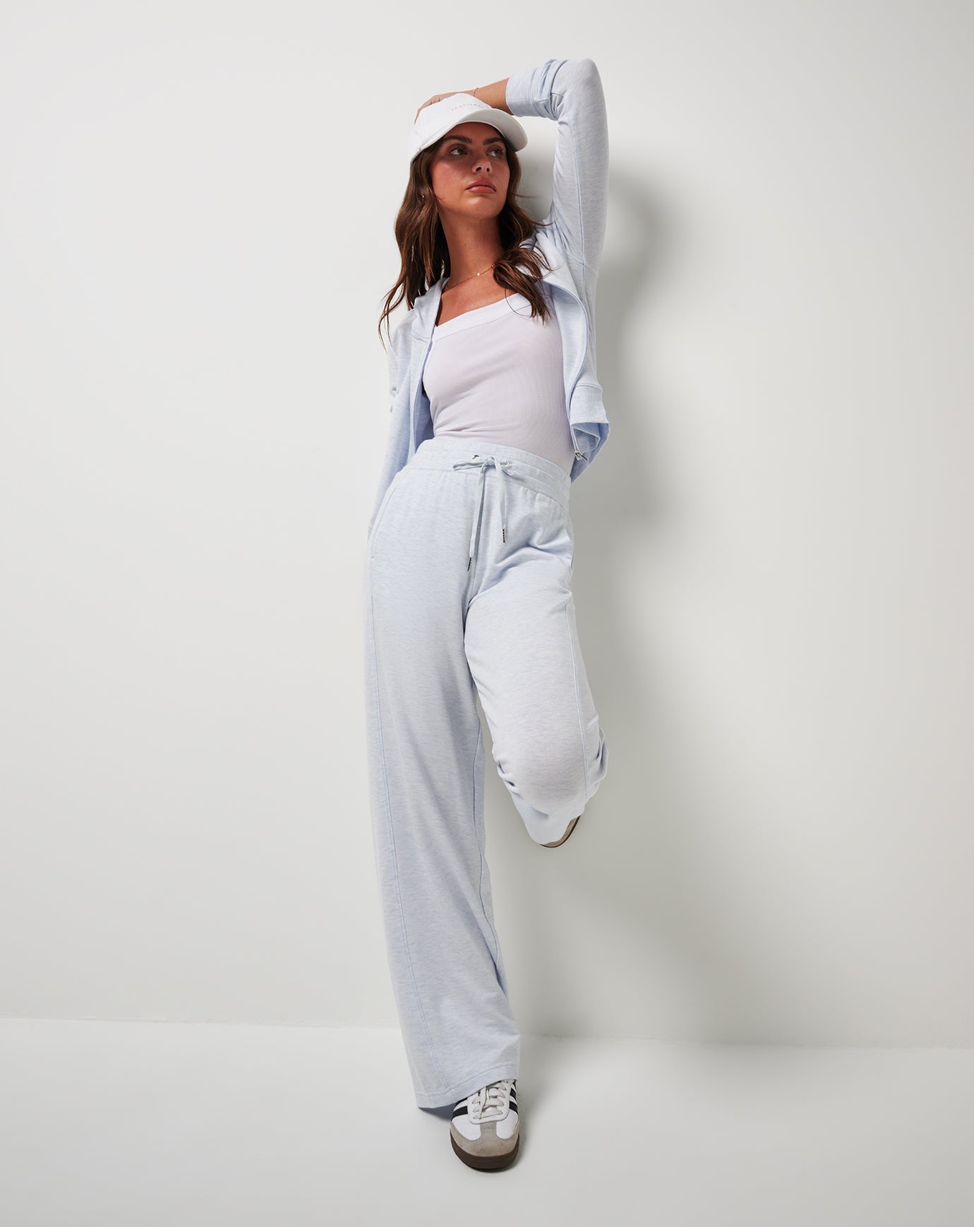 Heather Ancient Water Travis Mathew Cloud Terry Wide Leg Pant