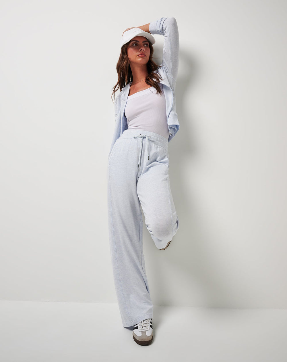 Heather Ancient Water Travis Mathew Cloud Terry Wide Leg Pant