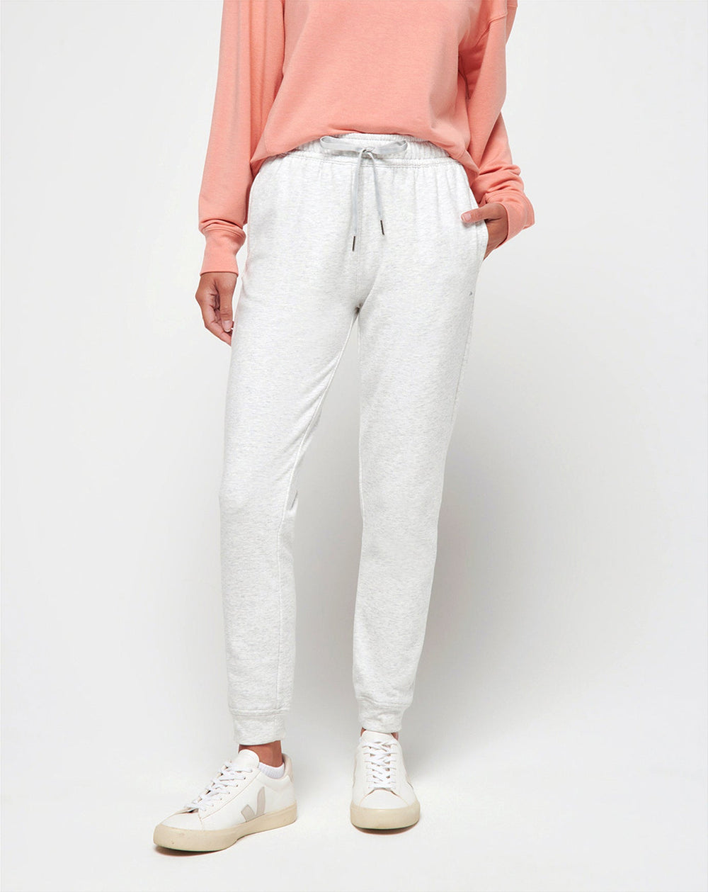 Heather Light Grey Travis Mathew Cloud Fleece Jogger