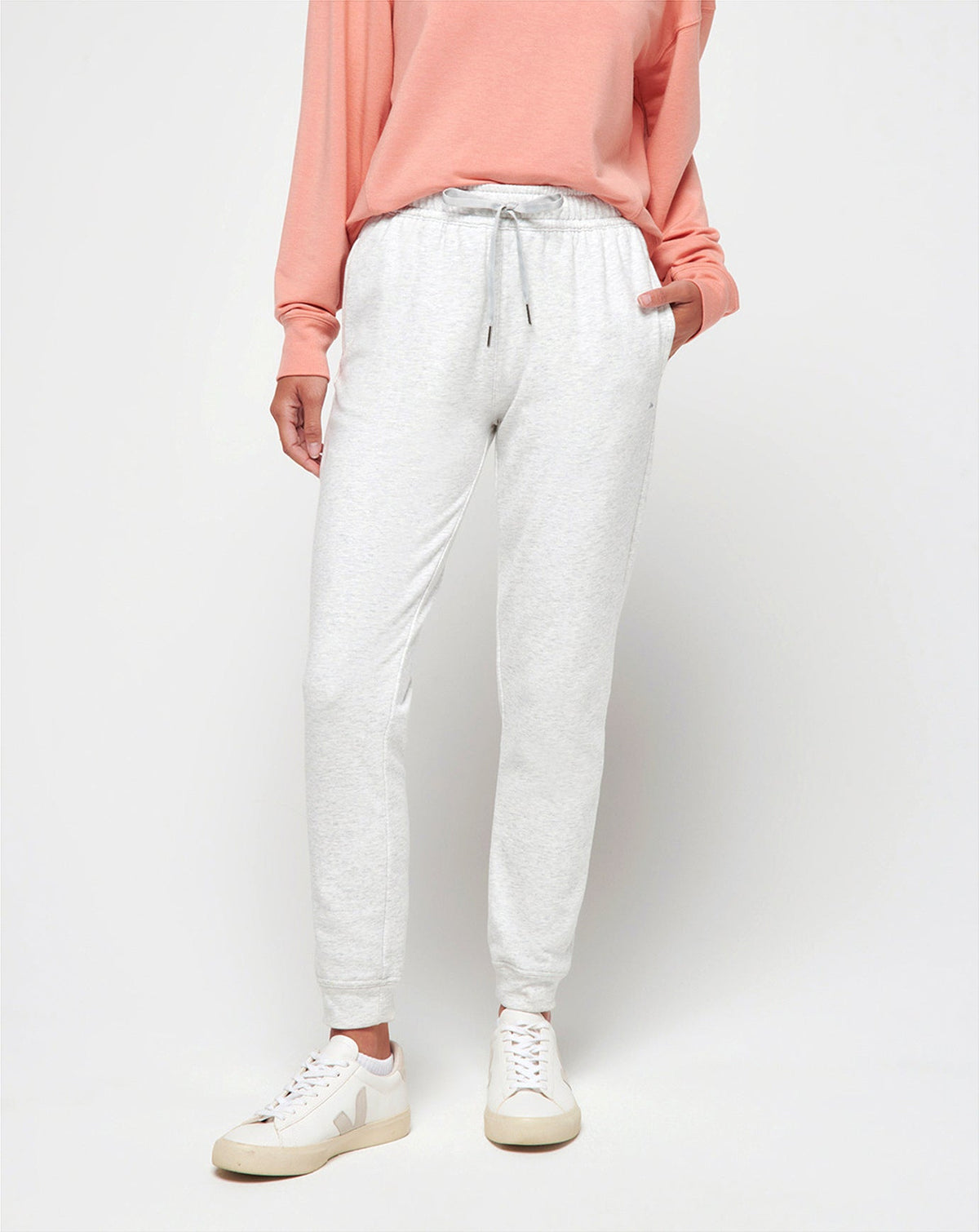 Heather Light Grey Travis Mathew Cloud Fleece Jogger