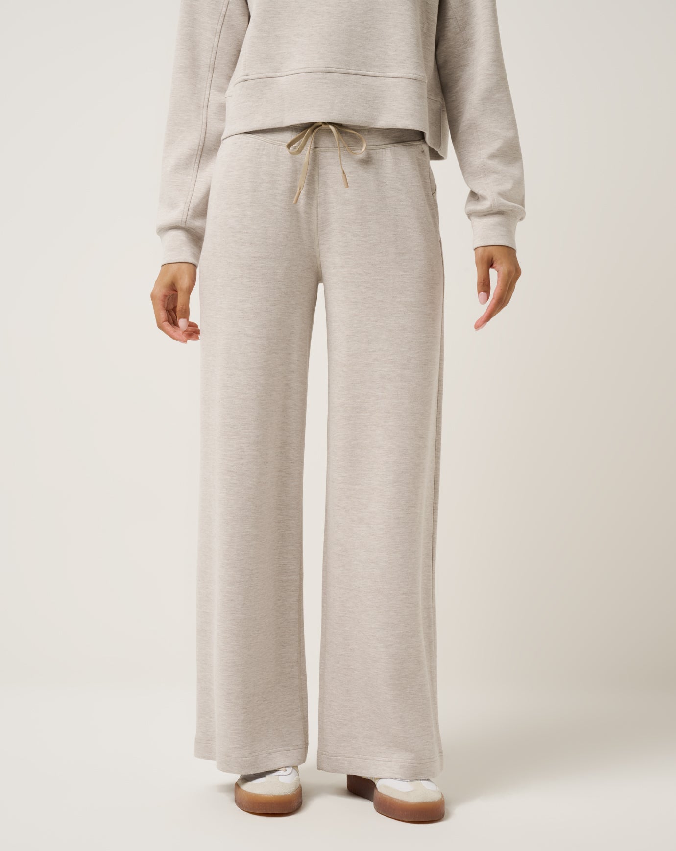Heather Savannah Tan Travis Mathew Skyloft Soft Wide Leg Pant