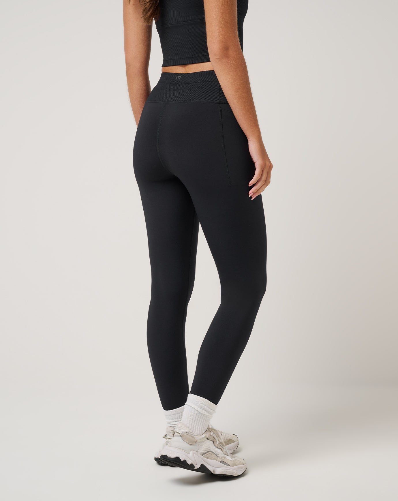 Black Travis Mathew Moveknit Tie Bonded Legging