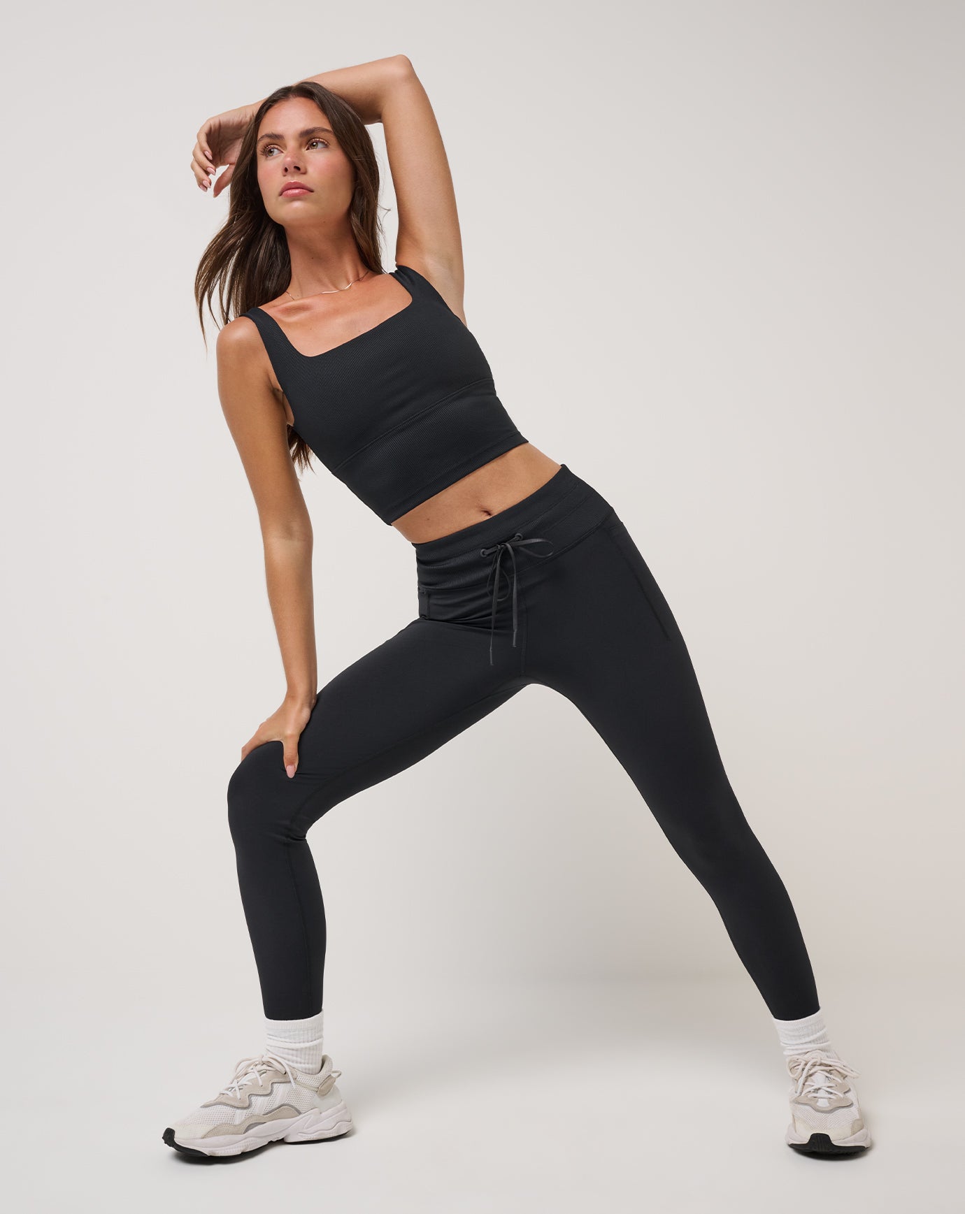 Black Travis Mathew Moveknit Tie Bonded Legging