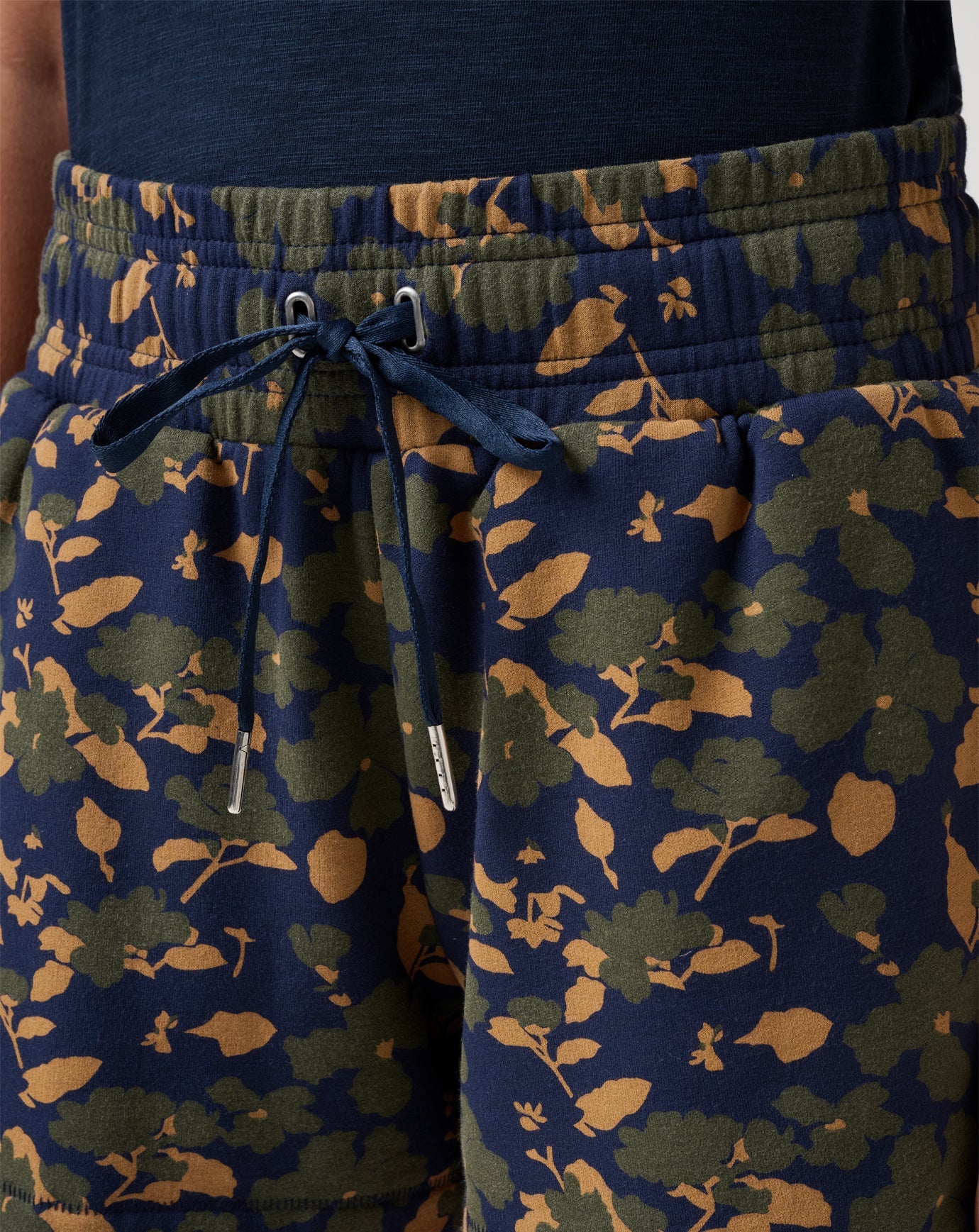 Navy Blazer Floral Multi Travis Mathew Cloud Fleece Stellar Short 2.0