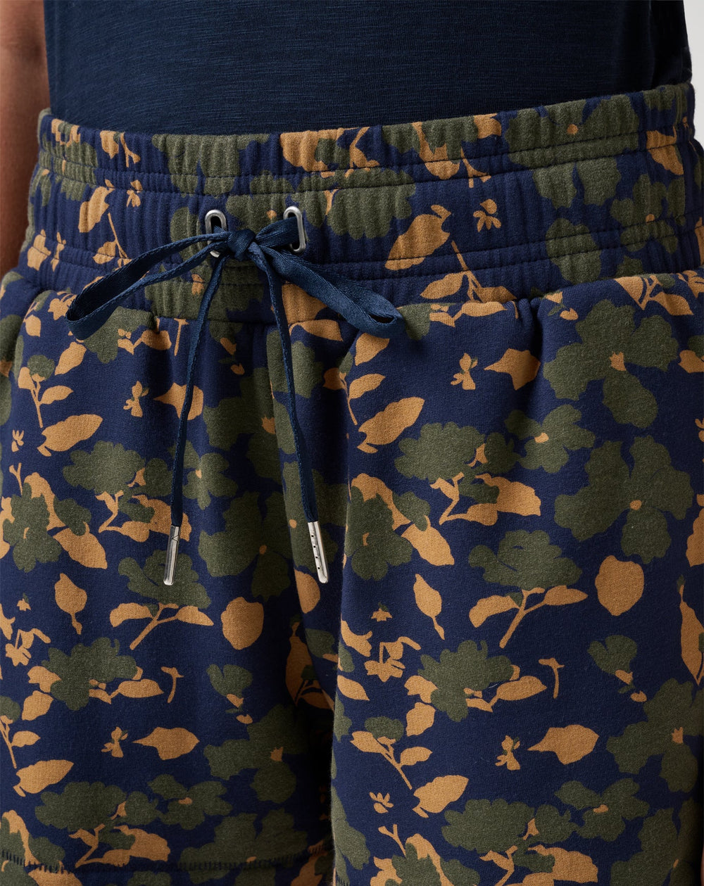 Navy Blazer Floral Multi Travis Mathew Cloud Fleece Stellar Short 2.0