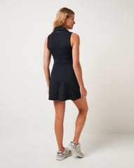 Black Travis Mathew Moveknit Sleeveless Polo Dress 2.0