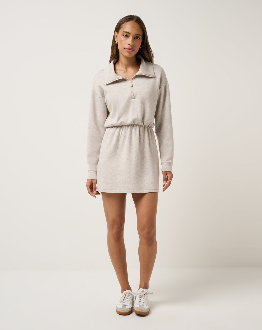 Heather Savannah Tan Travis Mathew Skyloft Soft Zip Dress