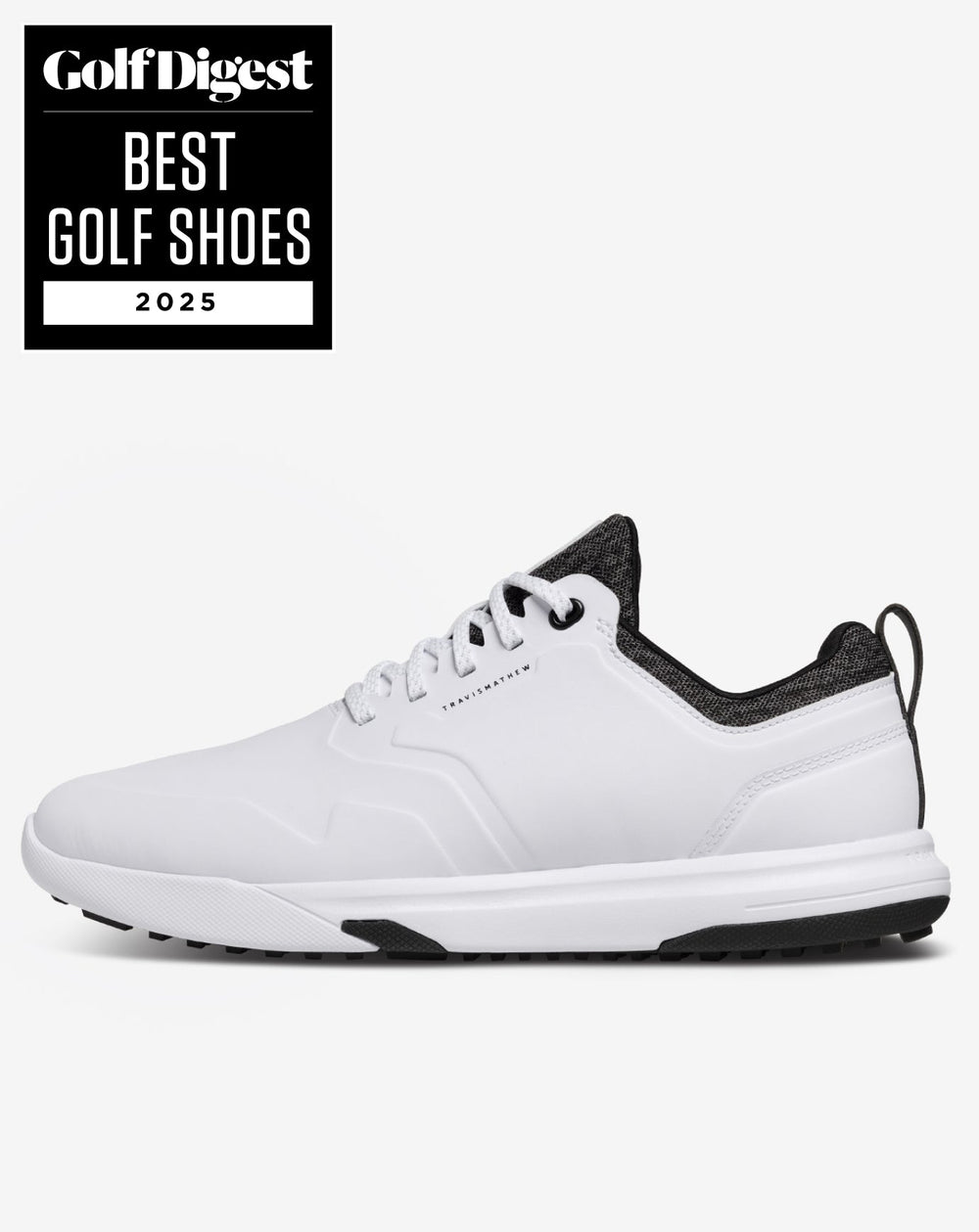White/Black Travis Mathew The Daily Pro Plus Golf Shoe