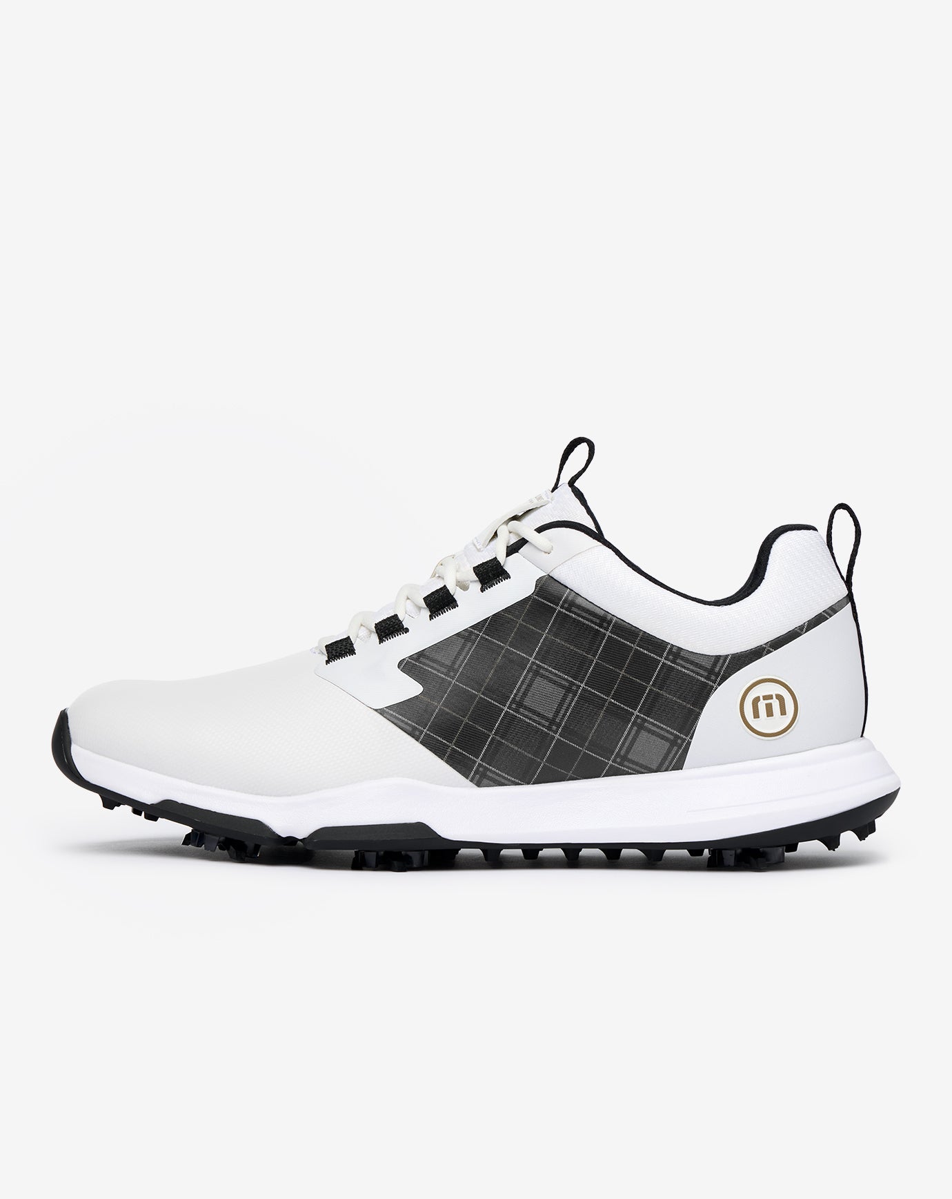 White Travis Mathew The Ringer 2 Tartan Golf Shoe