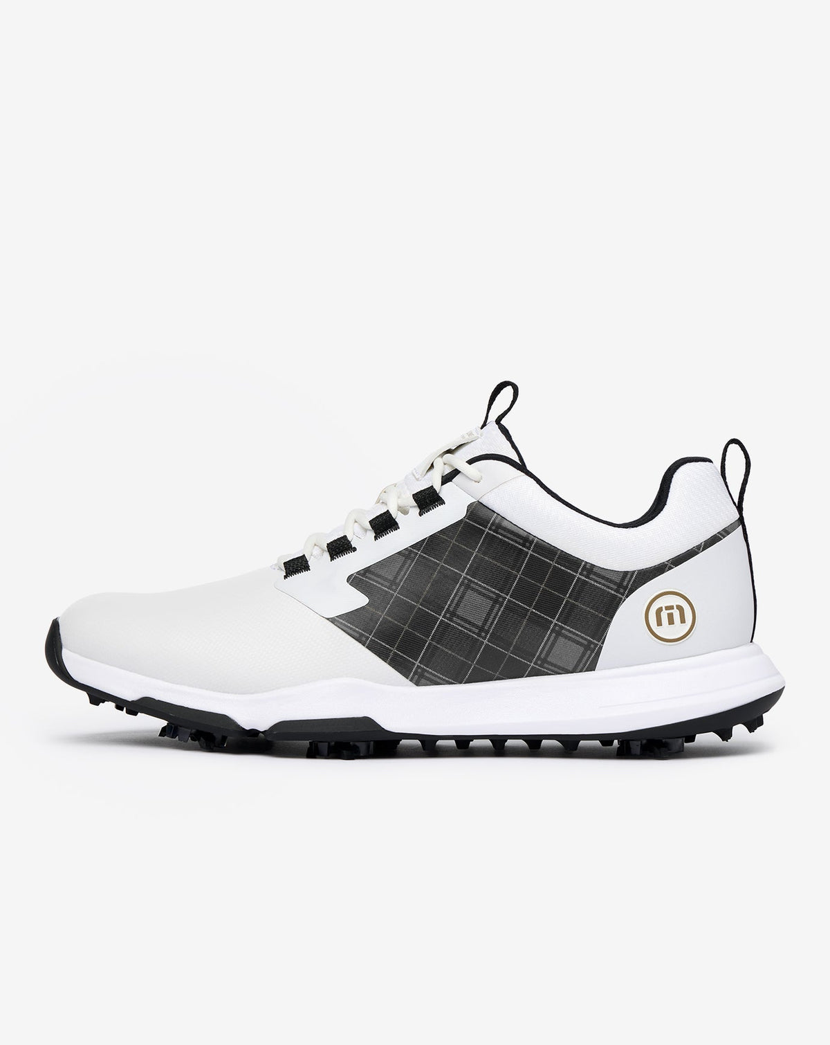 White Travis Mathew The Ringer 2 Tartan Golf Shoe