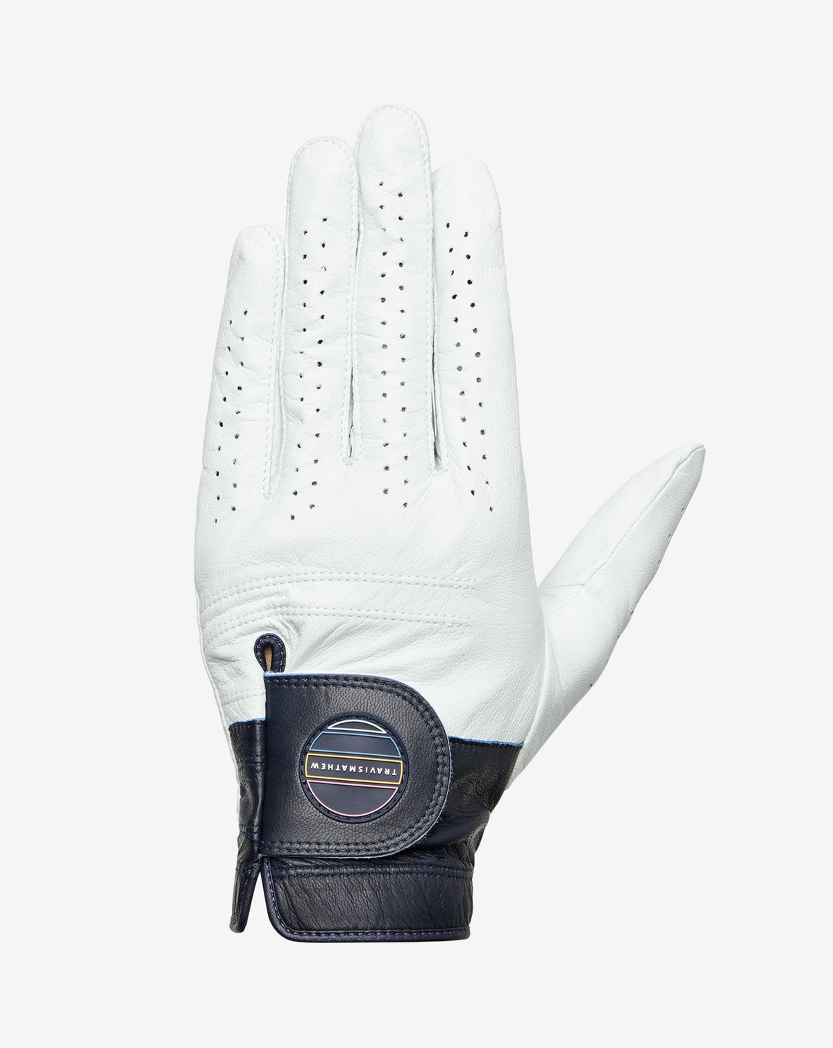 White/Mood Indigo Travis Mathew Get Out Of Town Golf Glove