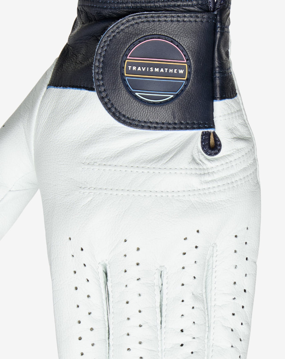 White/Mood Indigo Travis Mathew Get Out Of Town Golf Glove
