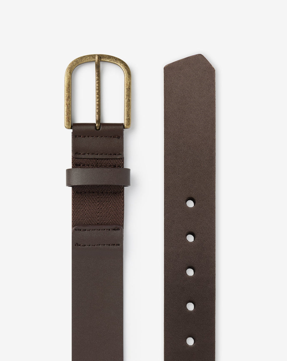 Dark Brown Travis Mathew Jinx 2.0 Leather Belt