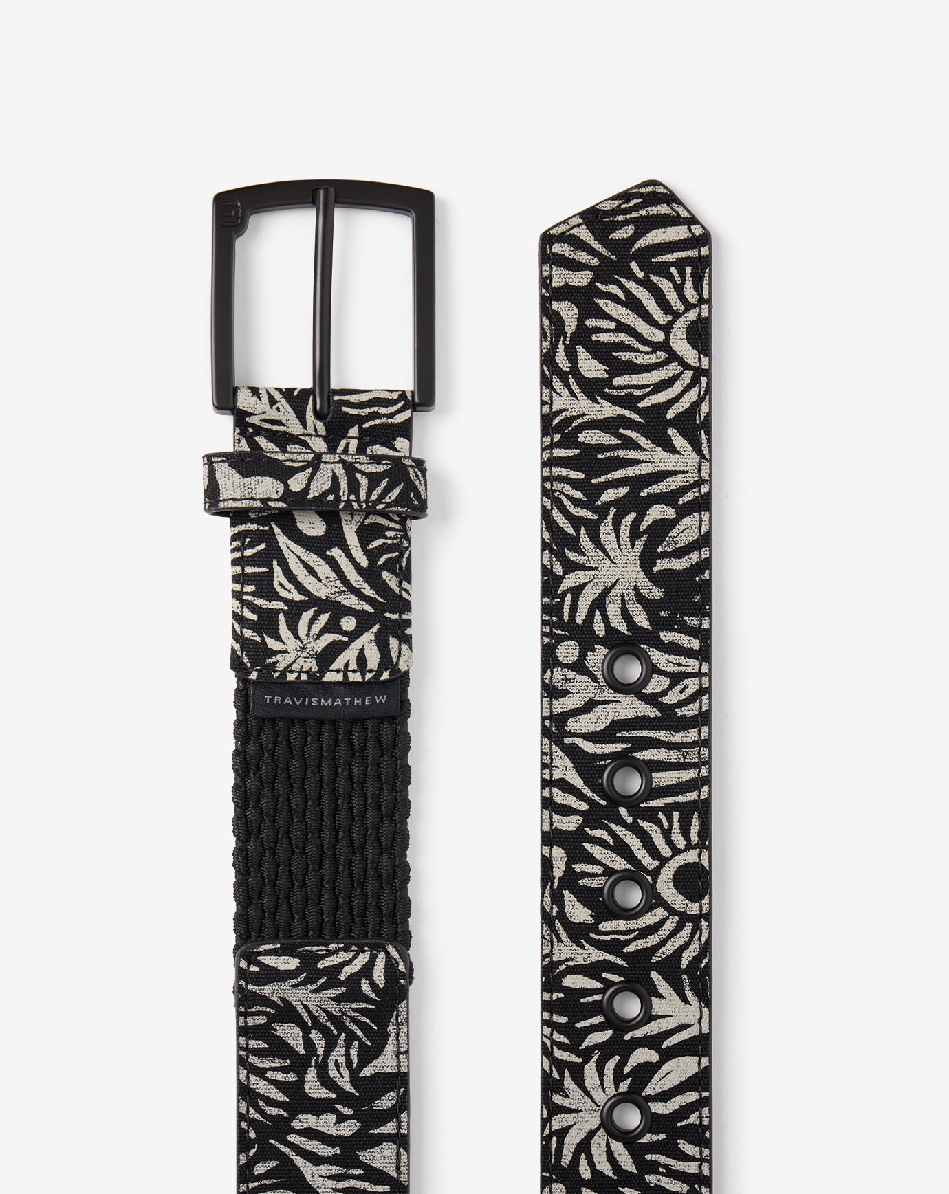Black Travis Mathew Night Stroll Hybrid Stretch Belt