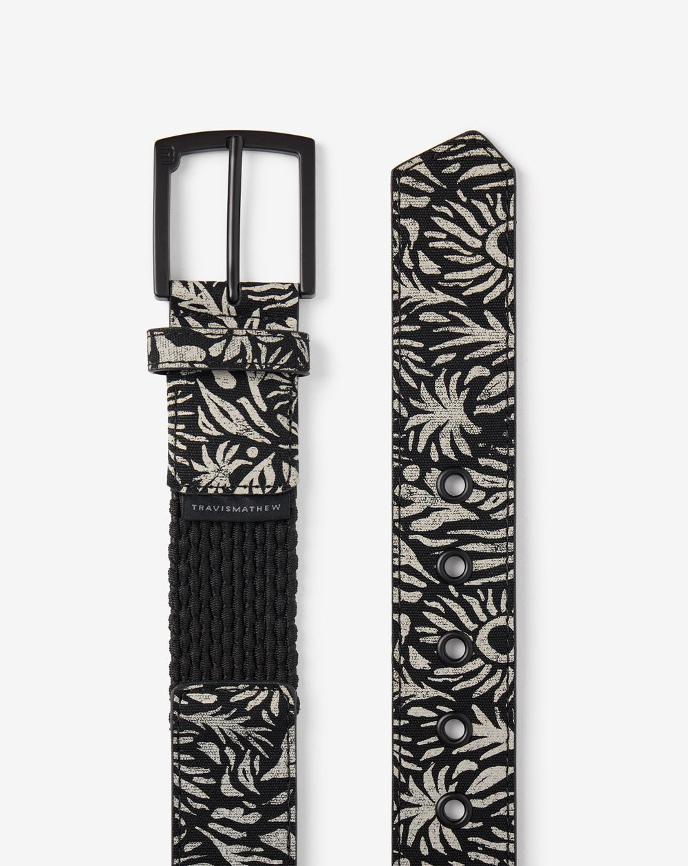 Black Travis Mathew Night Stroll Hybrid Stretch Belt