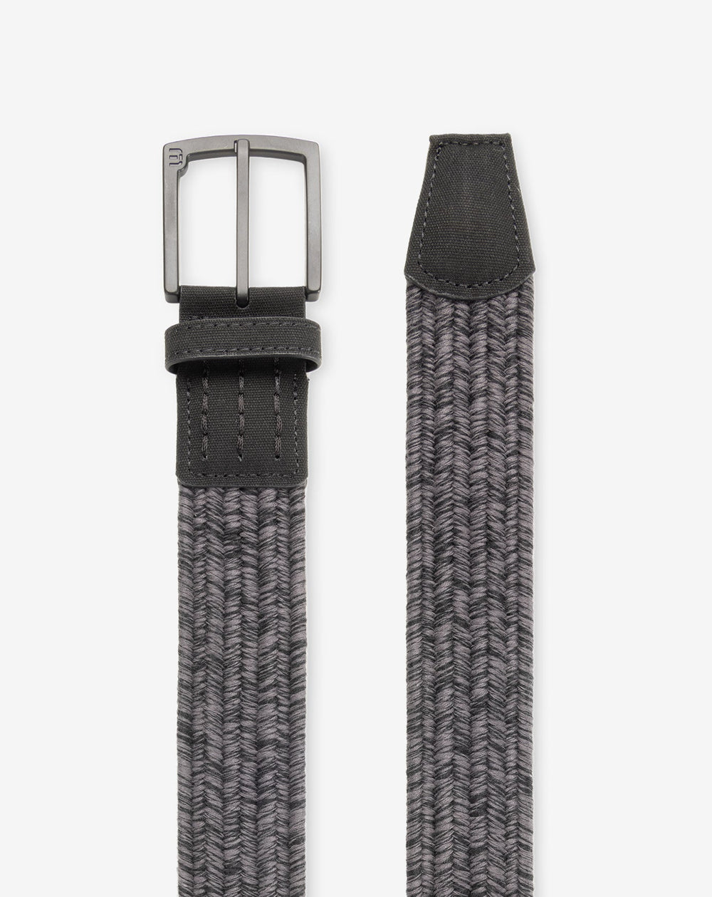 Heather Grey Pinstripe Travis Mathew Pueblo 2.0 Stretch Woven Belt
