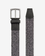 Heather Grey Pinstripe Travis Mathew Pueblo 2.0 Stretch Woven Belt