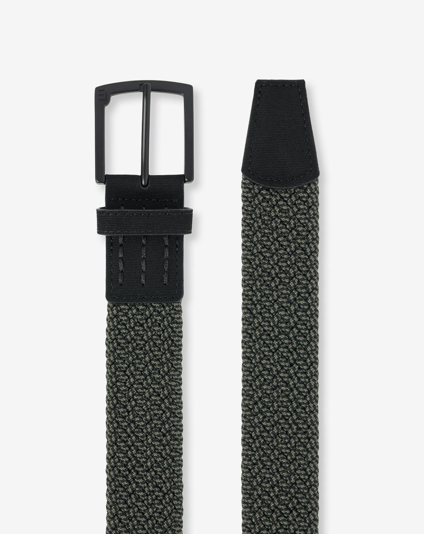 Dark Olive Travis Mathew Full Bar Stretch Woven Belt