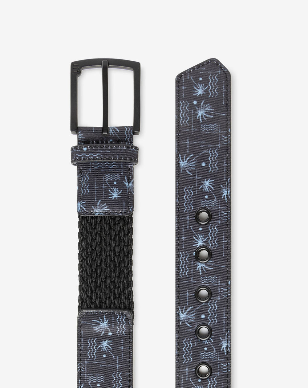 Black Travis Mathew Palmwood Canvas Stretch Belt