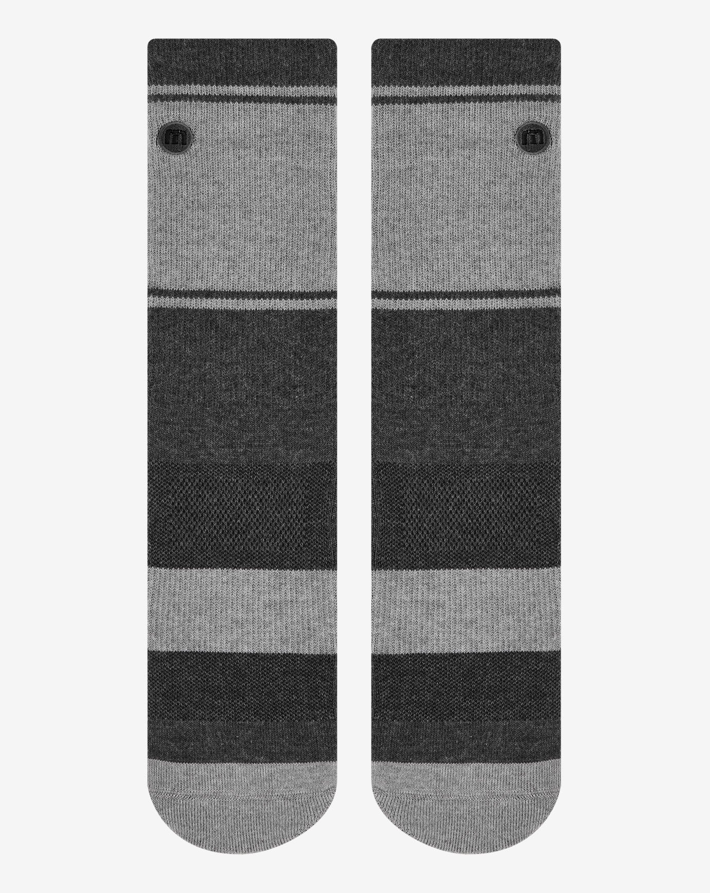 Heather Grey Pinstripe Travis Mathew Baja 2.0 Crew Sock
